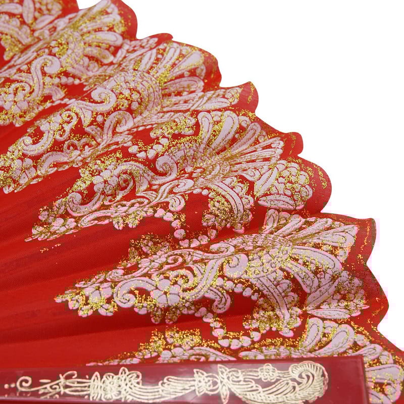 Spāņu salokāms retro raksts roku ventilators ar vienu ziedu saliekams ventilators ķīniešu deju ventilators Wing Chun ventilators plastmasas spāņu ventilators sievietēm