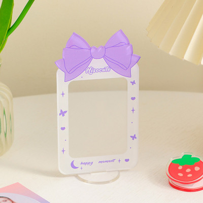 Θήκη φωτογραφιών Βάση προβολής κάρτας Χριστουγεννιάτικης κάρτας Πλαίσιο φωτογραφικής κάρτας Διακόσμηση επιφάνειας εργασίας Ακρυλικό Σειρά λουλουδιών Προστασία γλυκών φωτογραφιών