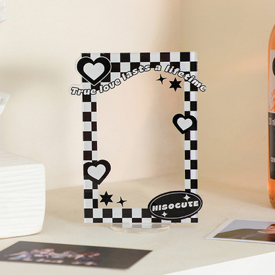 Θήκη φωτογραφιών Βάση προβολής κάρτας Χριστουγεννιάτικης κάρτας Πλαίσιο φωτογραφικής κάρτας Διακόσμηση επιφάνειας εργασίας Ακρυλικό Σειρά λουλουδιών Προστασία γλυκών φωτογραφιών