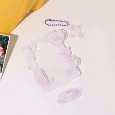 Θήκη φωτογραφιών Βάση προβολής κάρτας Χριστουγεννιάτικης κάρτας Πλαίσιο φωτογραφικής κάρτας Διακόσμηση επιφάνειας εργασίας Ακρυλικό Σειρά λουλουδιών Προστασία γλυκών φωτογραφιών