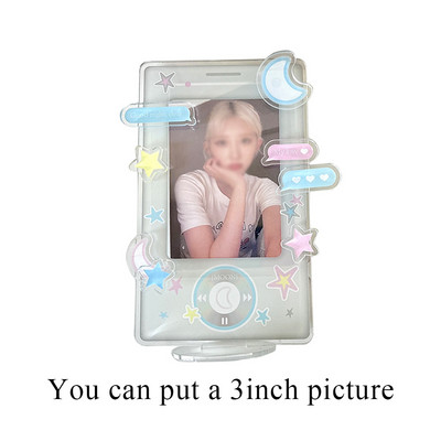 Θήκη φωτογραφιών Βάση προβολής κάρτας Χριστουγεννιάτικης κάρτας Πλαίσιο φωτογραφικής κάρτας Διακόσμηση επιφάνειας εργασίας Ακρυλικό Σειρά λουλουδιών Προστασία γλυκών φωτογραφιών