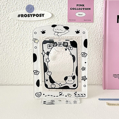 Θήκη φωτογραφιών Βάση προβολής κάρτας Χριστουγεννιάτικης κάρτας Πλαίσιο φωτογραφικής κάρτας Διακόσμηση επιφάνειας εργασίας Ακρυλικό Σειρά λουλουδιών Προστασία γλυκών φωτογραφιών