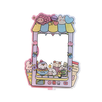 Θήκη φωτογραφιών Βάση προβολής κάρτας Χριστουγεννιάτικης κάρτας Πλαίσιο φωτογραφικής κάρτας Διακόσμηση επιφάνειας εργασίας Ακρυλικό Σειρά λουλουδιών Προστασία γλυκών φωτογραφιών