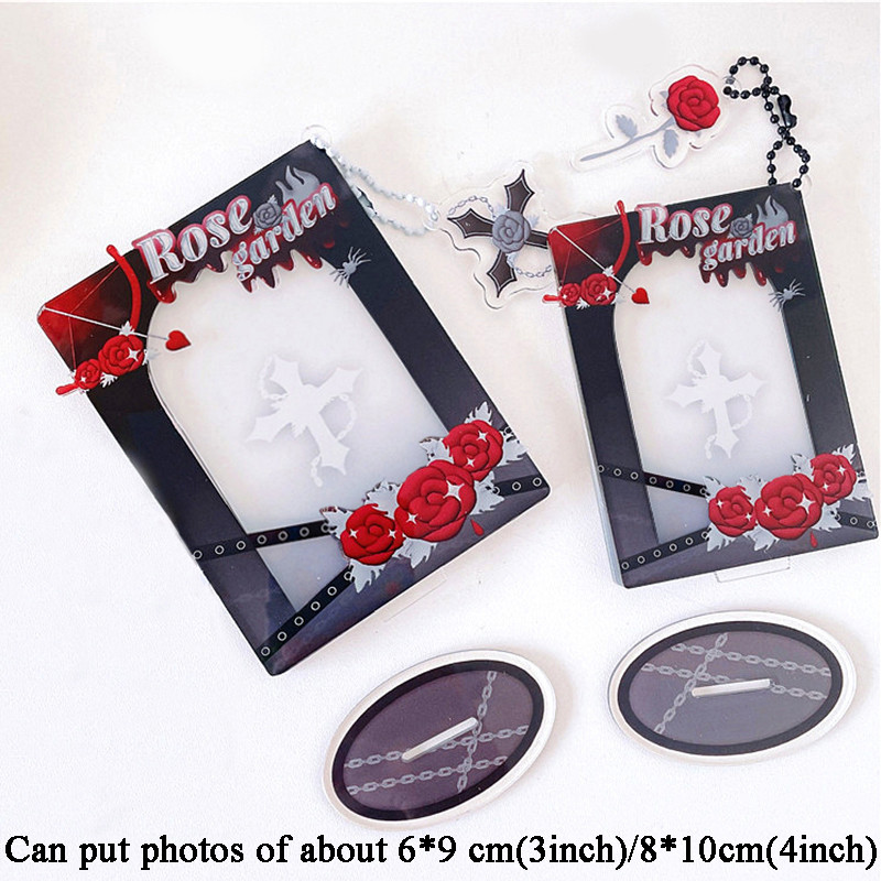 Θήκη φωτογραφιών Βάση προβολής κάρτας Χριστουγεννιάτικης κάρτας Πλαίσιο φωτογραφικής κάρτας Διακόσμηση επιφάνειας εργασίας Ακρυλικό Σειρά λουλουδιών Προστασία γλυκών φωτογραφιών