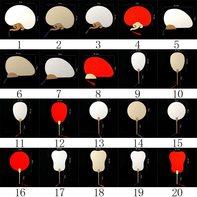 Ανεμιστήρας χαρτιού κινέζικου στυλ DIY Xuan κινέζικη βούρτσα καλλιγραφία με μελάνι ζωγραφική δημιουργία ανεμιστήρες χαρτιού Κενό προμήθειο τέχνης κλασικού ανεμιστήρα χεριών