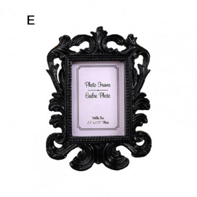 Retro virágos képkeret elliptikus asztali képkeret dísz kis barokk fotótartó fotó kellék esküvői lakberendezési ajándék