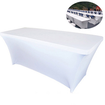 Сватбена високоразтеглива бяла покривка за красота Масажна еластична покривка за легло Хотелска покривка за маса за рожден ден Правоъгълна покривка