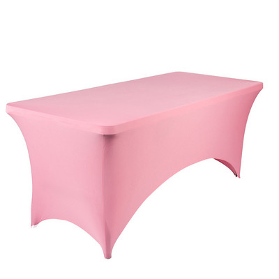 Kāzu augstas stiepes balts galdauts skaistumkopšanas masāžas elastīgais gultas pārklājs viesnīcas dzimšanas dienas galda pārklājs taisnstūrveida galdauts