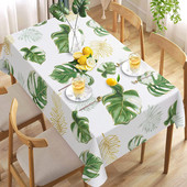 Summer Tropical Palm Leaves Ορθογώνιο τραπεζομάντιλο Στολισμός γάμου Αδιάβροχο υφασμάτινο κάλυμμα τραπεζιού για διακόσμηση τραπεζαρίας κουζίνας