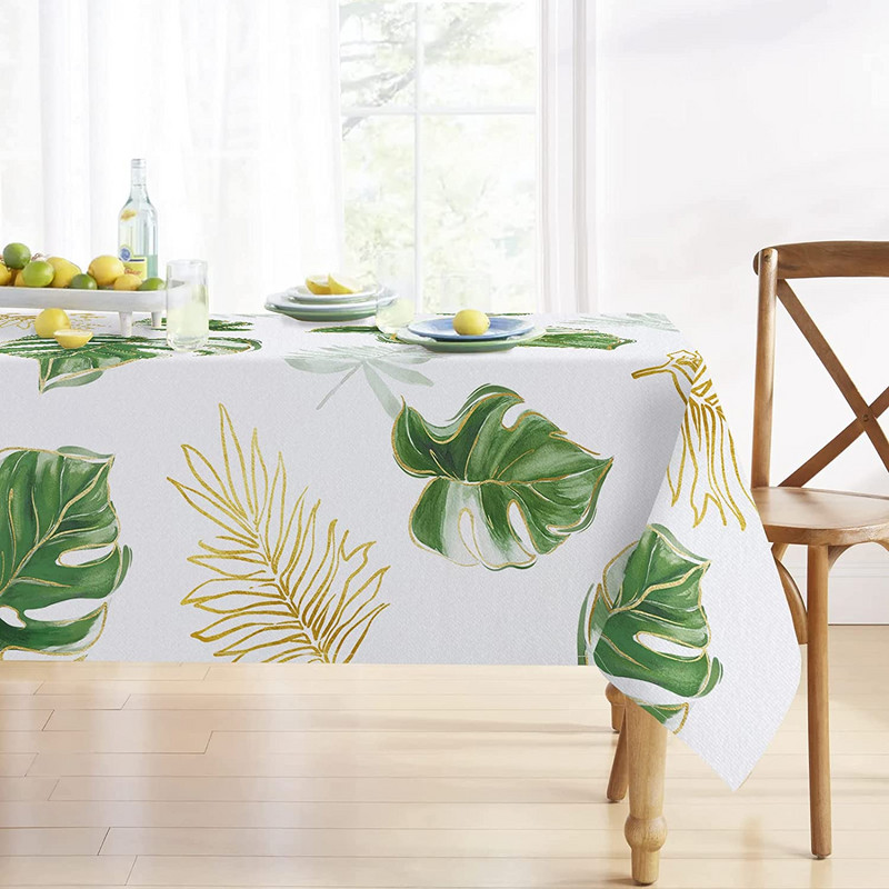 Summer Tropical Palm Leaves Ορθογώνιο τραπεζομάντιλο Στολισμός γάμου Αδιάβροχο υφασμάτινο κάλυμμα τραπεζιού για διακόσμηση τραπεζαρίας κουζίνας