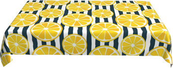 Καλοκαιρινό κίτρινο λεμόνι φρούτο Ορθογώνιο τραπεζομάντιλο Διακοσμητικά γιορτινής γιορτής Αδιάβροχο υφασμάτινο κάλυμμα τραπεζιού για διακόσμηση τραπεζιού κουζίνας