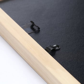 Черно-бяла дървена цветна рамка за снимки A4 A3 Дървена рамка Природа Масивен хардуер за стенен монтаж Включен без картон