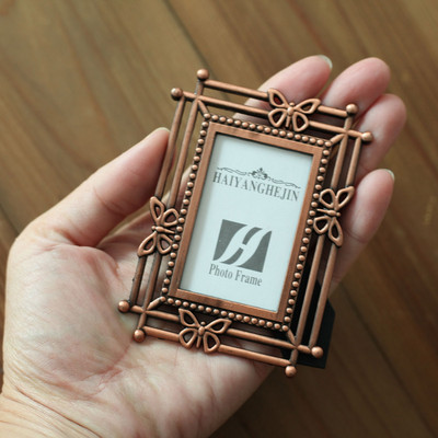 Okvir za fotografije od legure od kovanog željeza od 2 inča, klasična zanatska dekoracija, mali ukrasi za obiteljsko uređenje