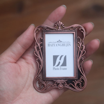 Okvir za fotografije od legure od kovanog željeza od 2 inča, klasična zanatska dekoracija, mali ukrasi za obiteljsko uređenje
