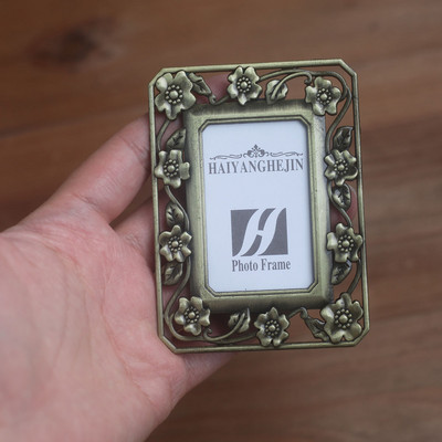 Okvir za fotografije od legure od kovanog željeza od 2 inča, klasična zanatska dekoracija, mali ukrasi za obiteljsko uređenje