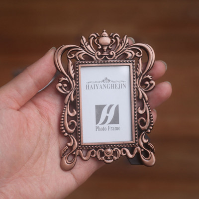 Okvir za fotografije od legure od kovanog željeza od 2 inča, klasična zanatska dekoracija, mali ukrasi za obiteljsko uređenje