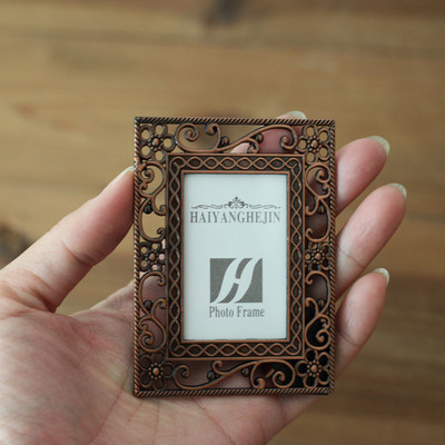 Okvir za fotografije od legure od kovanog željeza od 2 inča, klasična zanatska dekoracija, mali ukrasi za obiteljsko uređenje