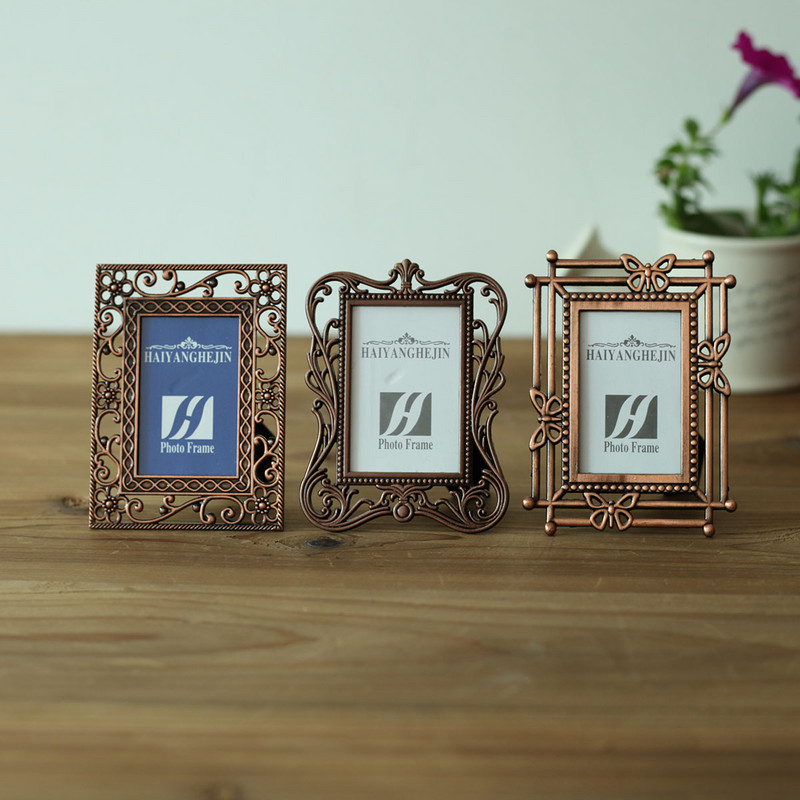 Okvir za fotografije od legure od kovanog željeza od 2 inča, klasična zanatska dekoracija, mali ukrasi za obiteljsko uređenje