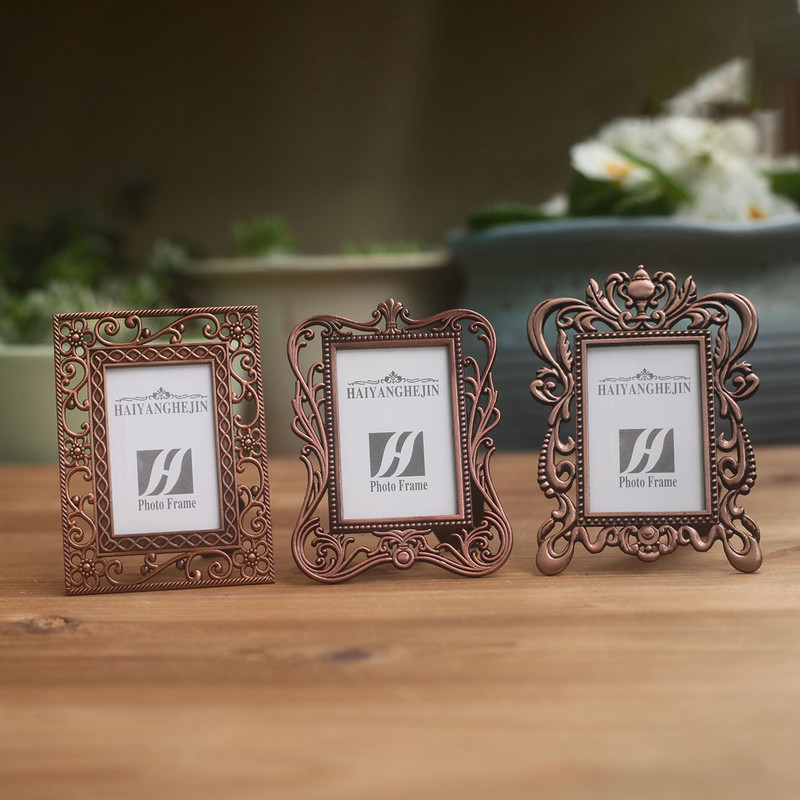 Okvir za fotografije od legure od kovanog željeza od 2 inča, klasična zanatska dekoracija, mali ukrasi za obiteljsko uređenje