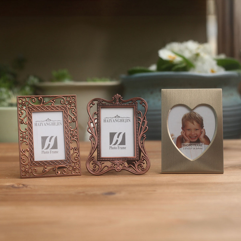 Okvir za fotografije od legure od kovanog željeza od 2 inča, klasična zanatska dekoracija, mali ukrasi za obiteljsko uređenje