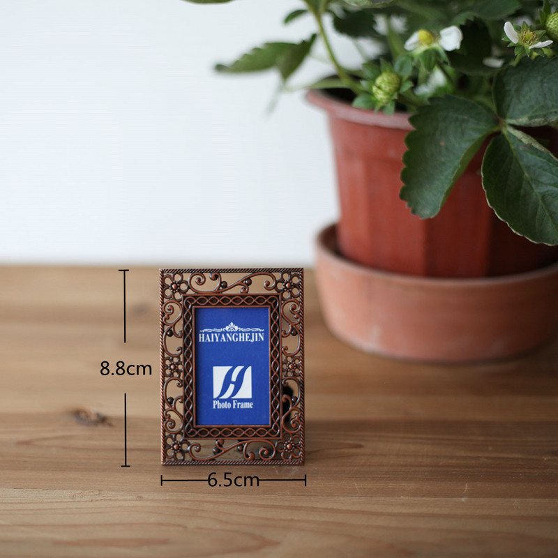 Okvir za fotografije od legure od kovanog željeza od 2 inča, klasična zanatska dekoracija, mali ukrasi za obiteljsko uređenje