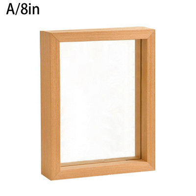 6/8 colių medinis dvipusis stiklo augalo pavyzdžio rėmas medinis rėmelis nuotraukų žurnalas Spalvotas nuotraukų rėmelis Skaidrus V3d4