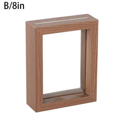 6/8 colių medinis dvipusis stiklo augalo pavyzdžio rėmas medinis rėmelis nuotraukų žurnalas Spalvotas nuotraukų rėmelis Skaidrus V3d4