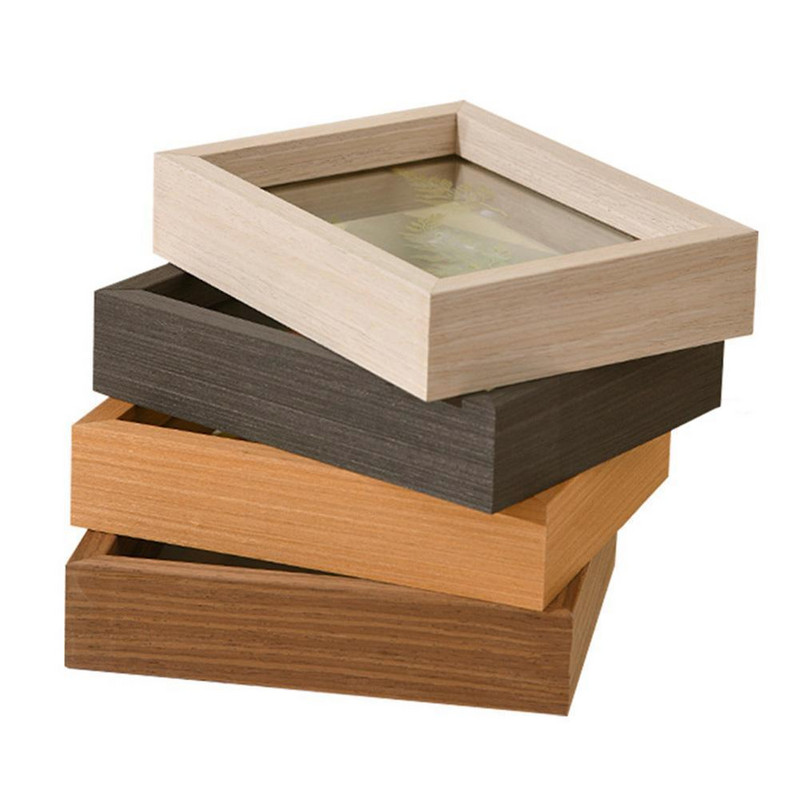 6/8 colių medinis dvipusis stiklo augalo pavyzdžio rėmas medinis rėmelis nuotraukų žurnalas Spalvotas nuotraukų rėmelis Skaidrus V3d4