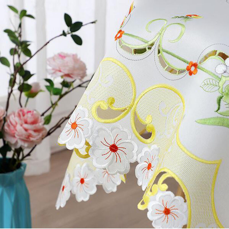 Mini satīna Lieldienu zaķa olas Izšūti galda pārklājs auduma dvielis virtuves pusdienu kafijas galdauts ballītes mājas dekors