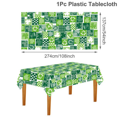 Vienreizlietojamais PET galdauts Lieldienu galdauts Mode Viegli tīrāms Viegls noformējums Rūtains galda pārsega dekors