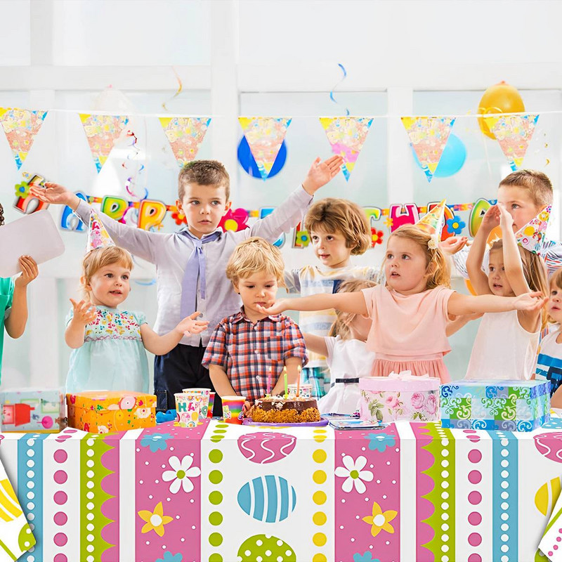 Vienreizlietojamais PET galdauts Lieldienu galdauts Mode Viegli tīrāms Viegls noformējums Rūtains galda pārsega dekors