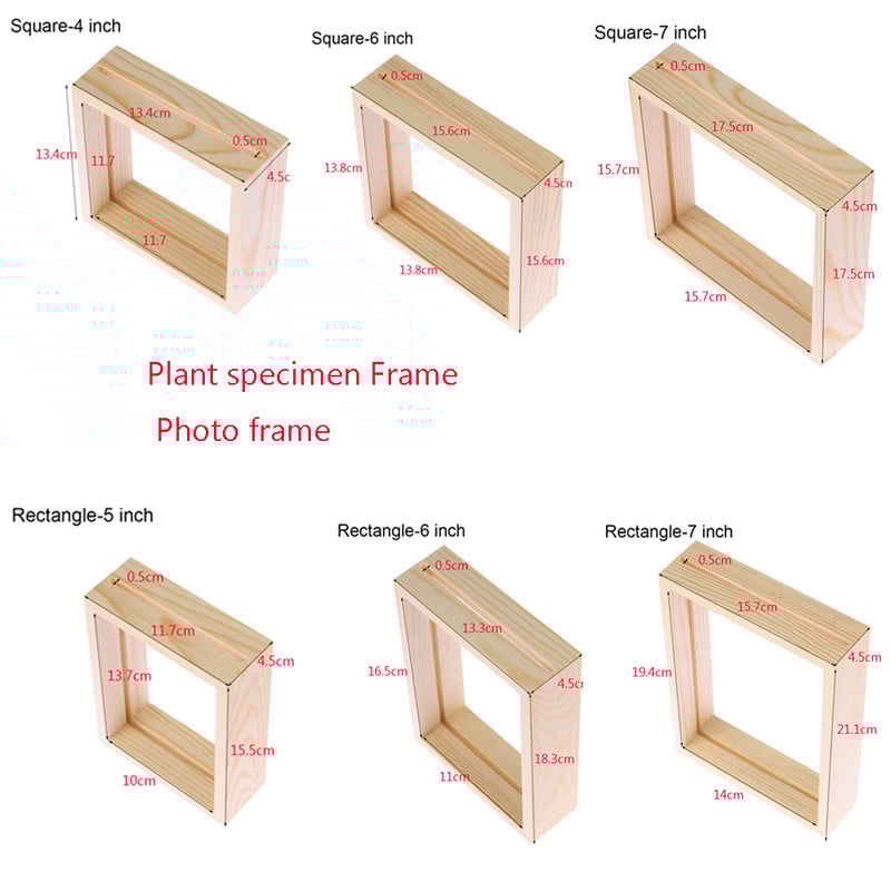 Οικογενειακή ξύλινη κορνίζα φωτογραφίας διπλής όψεως DIY με ακρυλικό γυάλινο κολπίσκο για φυτικά δείγματα Βάση εικόνας Διακόσμηση γάμου Τέχνη