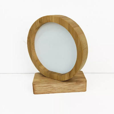 Szublimációs üres bambusz képkeret mágneses állvánnyal 4 stílusú kézműves karácsonyi ajándékok asztali dekoráció egyedi tervezéshez