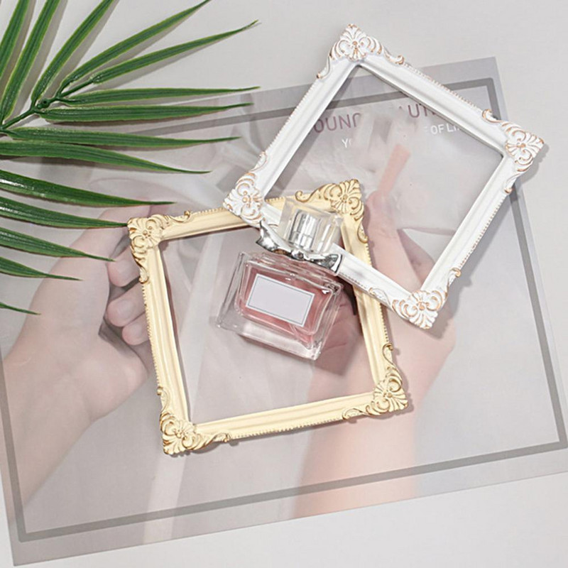 Retro sveķu foto rāmis Ziemeļvalstu stila reljefs, rokām darināts fotoattēlu fons INS mini attēlu displeja statīvs fotografēšanai