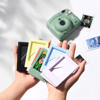3 hüvelykes mini fotókeret asztali Polaroid képkeretekhez asztali asztali dísz fotókártya-kijelző állvány otthoni dekorációhoz Y5GB