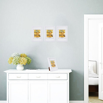 ZUCZUG 10x15cm Λευκή κορνίζα 6 ιντσών DIY Δώρο για μωρό σχέδιο Ξύλινη κορνίζα DIY Κορνίζες εικόνων Art Decor Desk Home