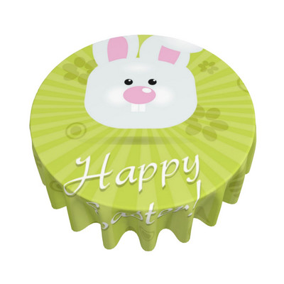 Head ülestõusmispüha Ümmargune laudlina lihavõttemunad muru laudlina kate Pestav polüester Dekoratiiv puhkemaja peopikniku jaoks