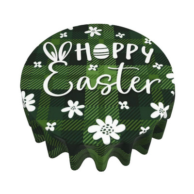 Head ülestõusmispüha Ümmargune laudlina lihavõttemunad muru laudlina kate Pestav polüester Dekoratiiv puhkemaja peopikniku jaoks