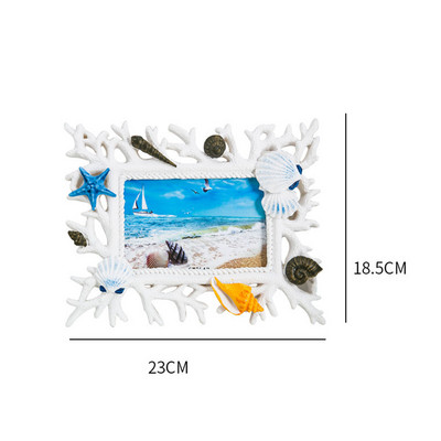 Elegáns fa képkeret családi esküvői fotótartó otthoni esküvői tengerparti kunyhóház dekorációjához