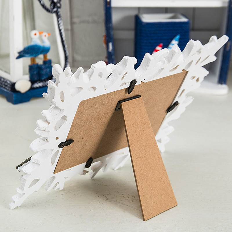 Elegáns fa képkeret családi esküvői fotótartó otthoni esküvői tengerparti kunyhóház dekorációjához