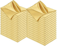 12BUC Șervețele din material satinat Șervețele moi de cină Șervețele de masă pătrate lavabile pentru nuntă, petrecere, banchet, restaurant 50x50cm