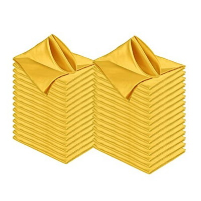 12BUC Șervețele din material satinat Șervețele moi de cină Șervețele de masă pătrate lavabile pentru nuntă, petrecere, banchet, restaurant 50x50cm