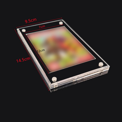 Nuotraukų rėmelis su magnetiniu fotokortelių laikikliu, plakato stendas, skaidrus akrilas, skirtas apsaugoti paveikslėlius biuro darbalaukio ornamentu