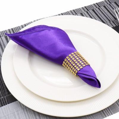 10pcs 30x30cm Square Satin Table Napkins Handkerchief For Weddings,Party, Events, Hotels And Restaurants Decorations Supplies