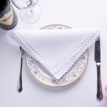 Επιτραπέζια χαρτοπετσέτα Διακόσμηση γάμου Απλό πολυεστέρα για πάρτι γενεθλίων εστιατορίου ξενοδοχείου Ανθεκτικό σε λεκέδες