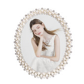 1 dalies perlų nuotraukų rėmelis Vestuvių Kalnų krištolas Europos darbalaukio nuotraukų stovas draugams ir šeimos dovanoms, namų dekoravimui