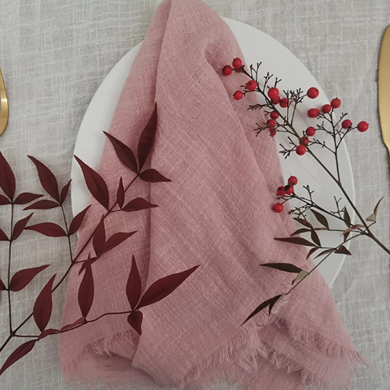 12gab Salvetes Kokvilnas audums 32*32cm Rustic Marle Hanky Tējas Dvielis Ēdamistabas Paklājiņi Kāzu piederumi Veļa Mājas galda dekors