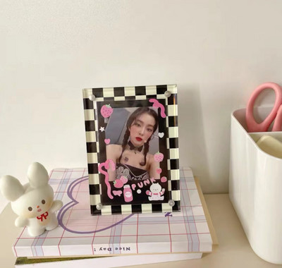 Akrilna šahovnica 3-inčni okvir za fotografije Mali okvir za prikaz kartice za fotografije Papir za naljepnice Snažni magnetski dvostrani polaroid