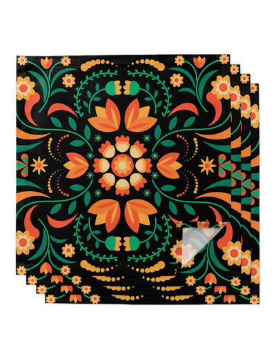 Meksikas festivāla raksta tekstūra kvadrātveida auduma galda salvete Kāzu dekorācija galdauts virtuves vakariņu pasniegšanas salvetes