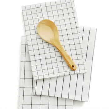 40x60cm памучна салфетка за маса Кухненска кърпа за чинии Кърпа за почистване Кърпа за чай с щампа Издръжлива, чиста памучна райета